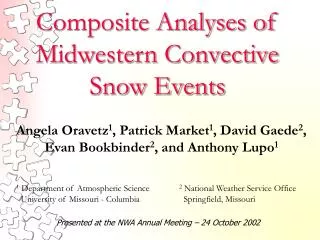 Composite Analyses of Midwestern Convective Snow Events