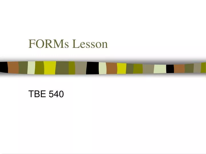 forms lesson