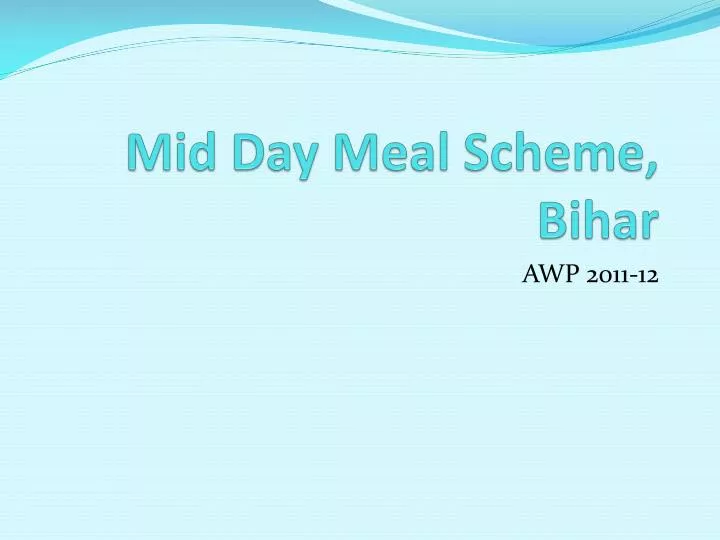 mid day meal scheme bihar