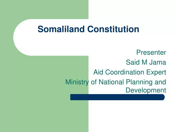 somaliland constitution