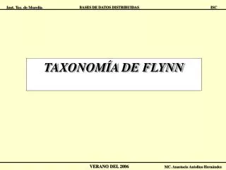 taxonom a de flynn