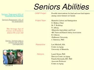 Seniors Abilities