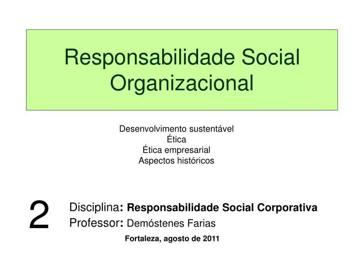 responsabilidade social organizacional