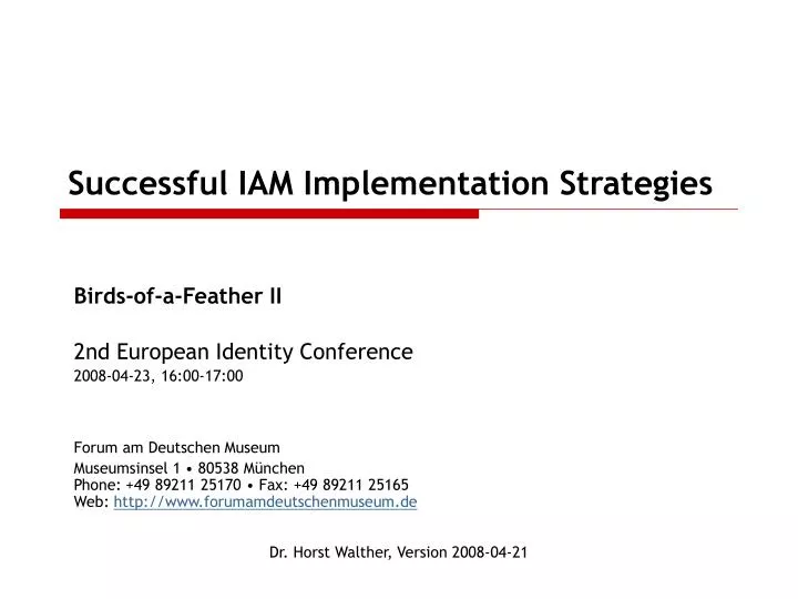 successful iam implementation strategies