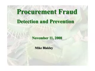 Procurement Fraud