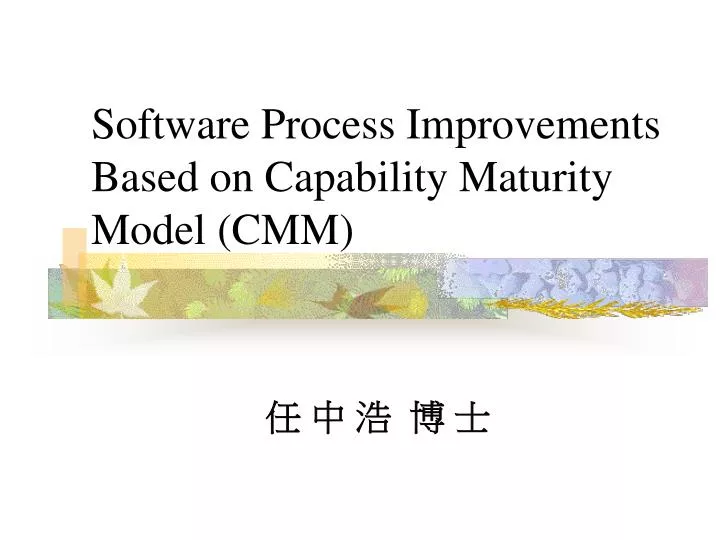 software process improvements based on capability maturity model cmm