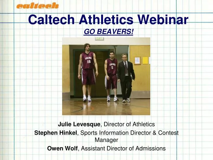 caltech athletics webinar go beavers