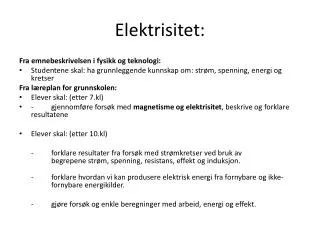 Elektrisitet: