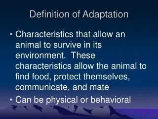 Definition of Adaptation