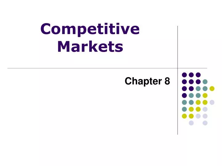 competitive markets