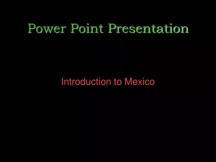 power point presentation