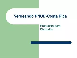 Verdeando PNUD-Costa Rica