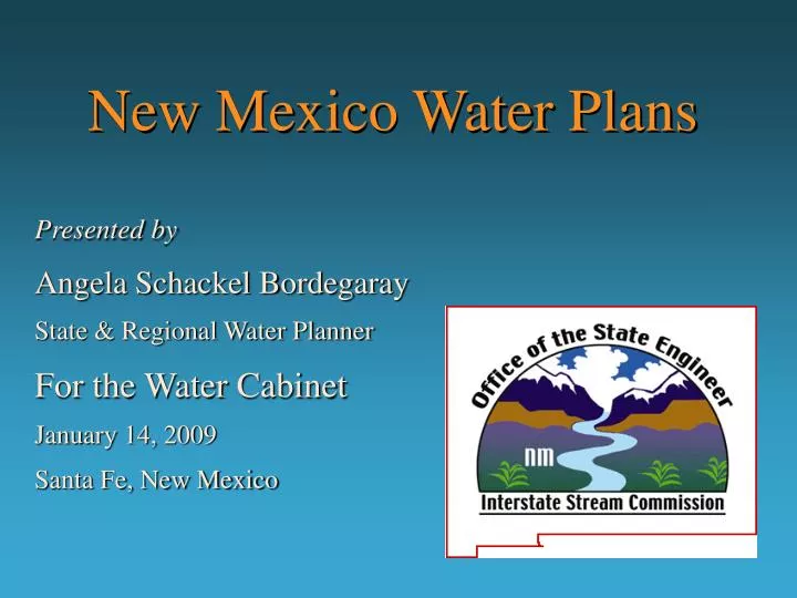 new mexico water plans