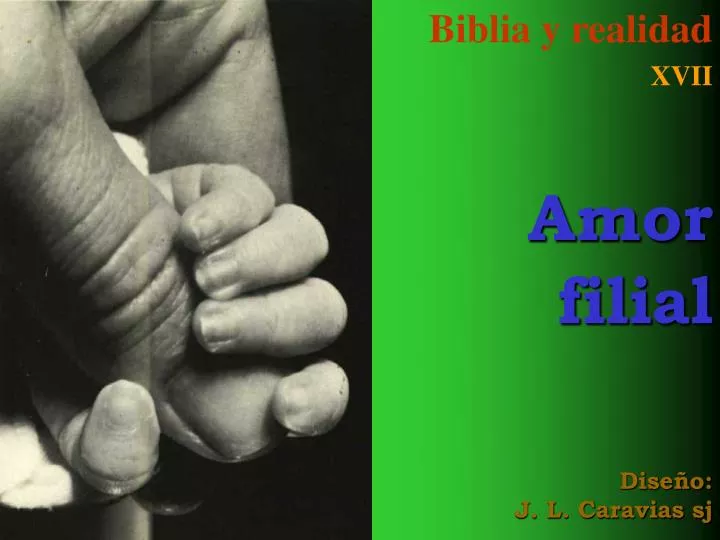 biblia y realidad xvii amor filial dise o j l caravias sj