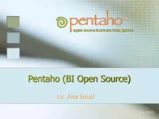 pentaho bi open source