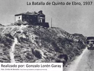 La Batalla de Quinto de Ebro, 1937