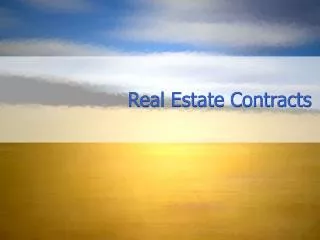 real estate contracts