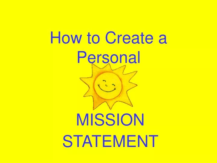 how to create a personal