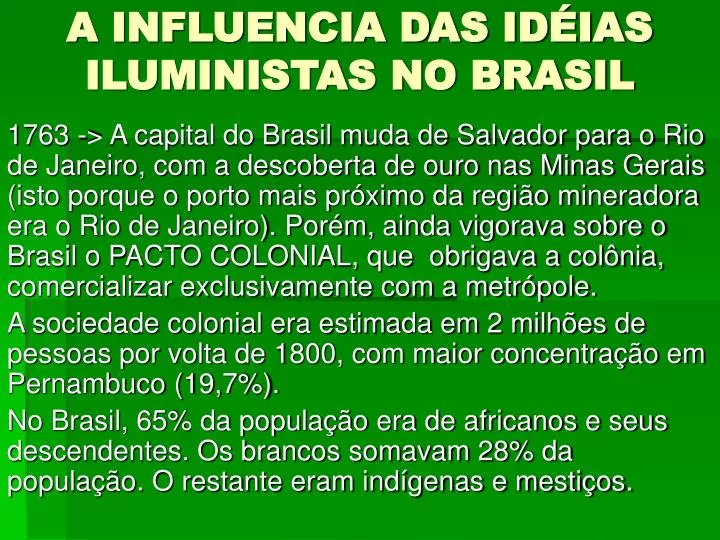a influencia das id ias iluministas no brasil