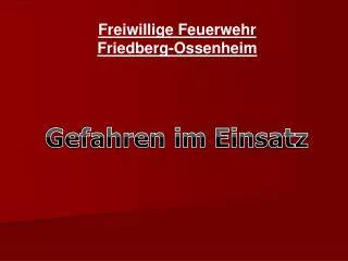 Freiwillige Feuerwehr Friedberg-Ossenheim