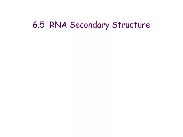 6 5 rna secondary structure