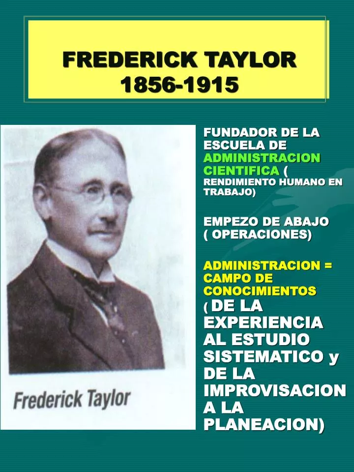 frederick taylor 1856 1915