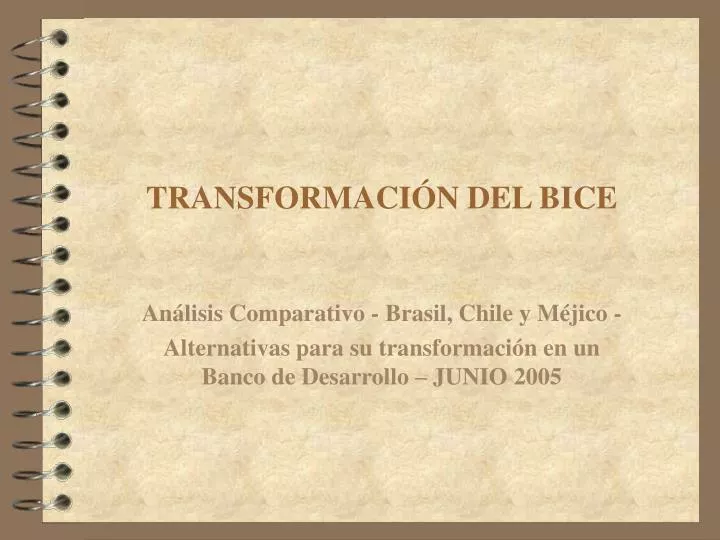 transformaci n del bice