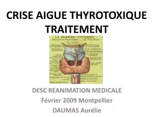 crise aigue thyrotoxique traitement