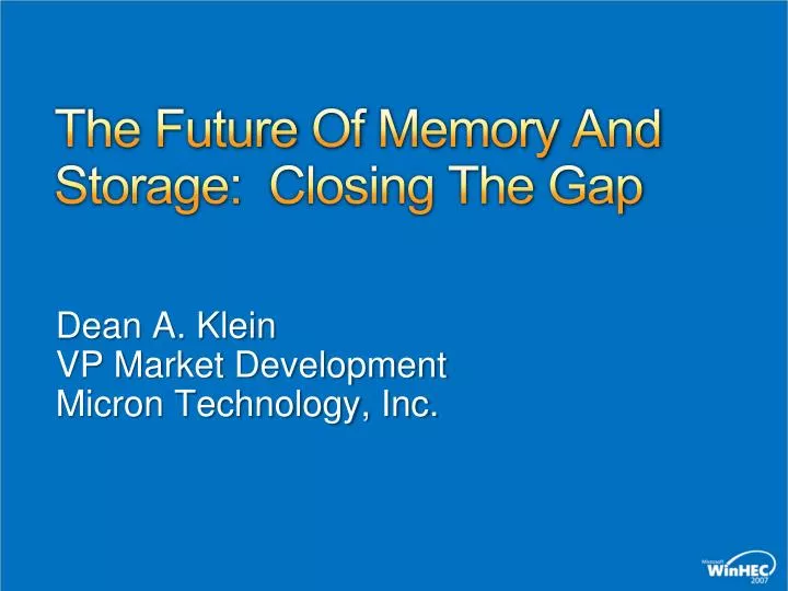 the future of memory and storage closing the gap