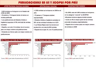 JCSS: Países con más de 10 revistas (2008)