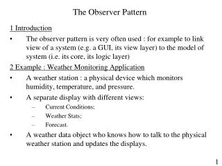 The Observer Pattern