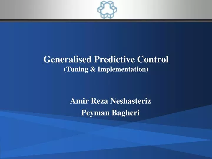 generalised predictive control tuning implementation