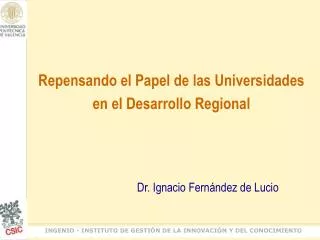 Repensando el Papel de las Universidades en el Desarrollo Regional