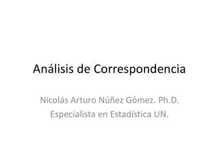 an lisis de correspondencia