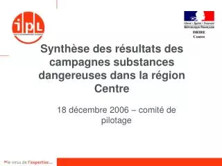 synth se des r sultats des campagnes substances dangereuses dans la r gion centre