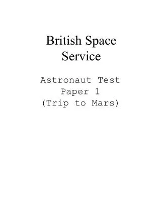British Space Service