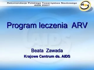 program leczenia arv