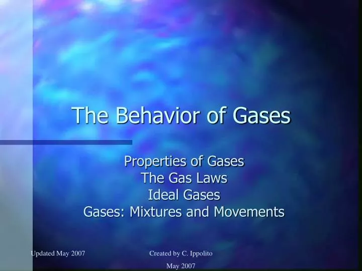 the behavior of gases