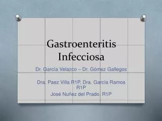 gastroenteritis infecciosa