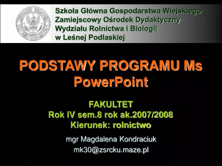 podstawy programu ms powerpoint