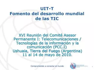 uit t fomento del desarrollo mundial de las tic