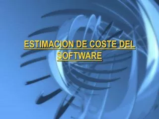 estimacion de coste del software