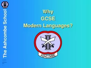Why GCSE Modern Languages?