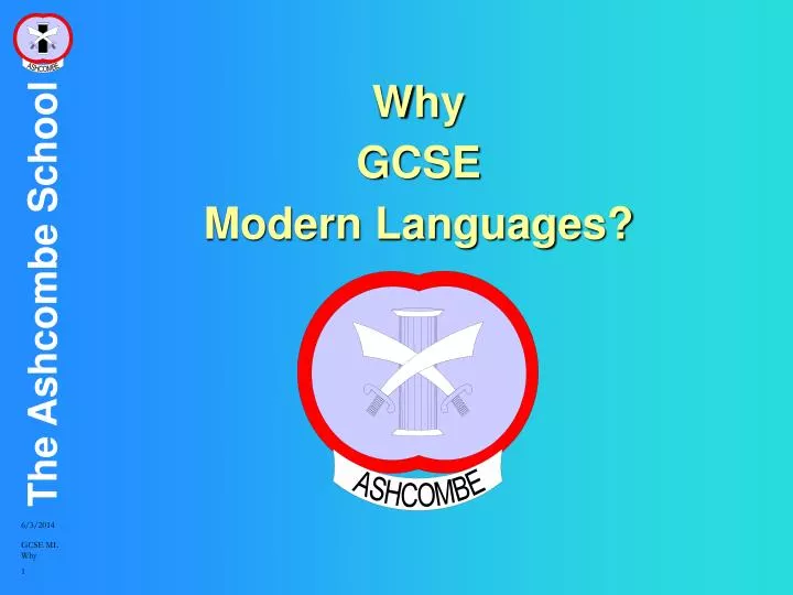 why gcse modern languages