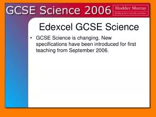 Edexcel GCSE Science