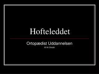 hofteleddet