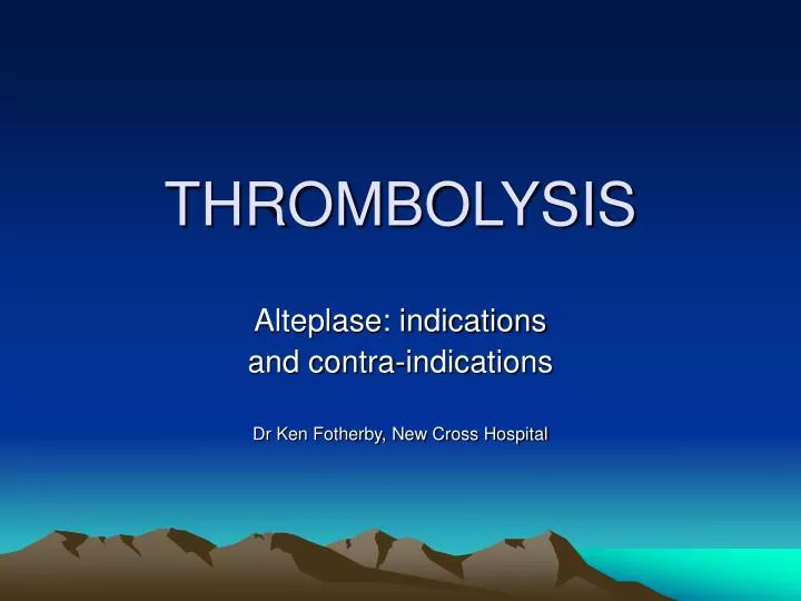 thrombolysis