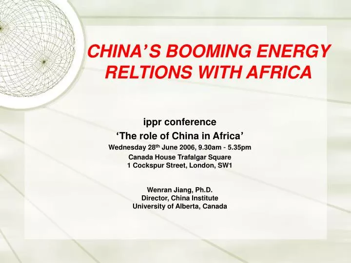 china s booming energy reltions with africa