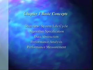 Chapter 1 Basic Concepts