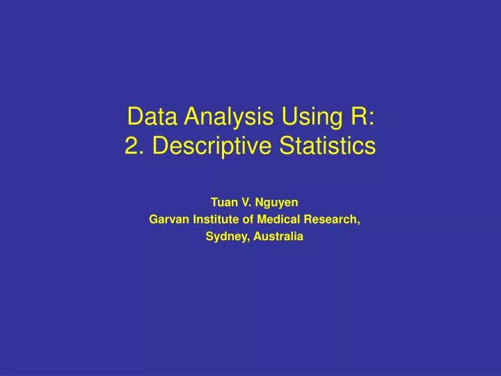 data analysis using r 2 descriptive statistics